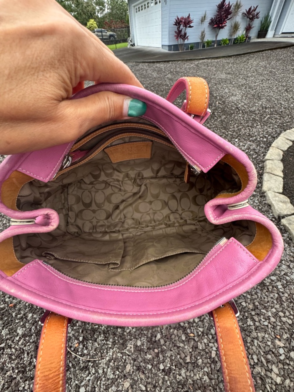 Coach 2003 Pink Leather Tote Shoulder Bag M3Q-9605 Y2K Classic Handbag - Picture 9 of 11